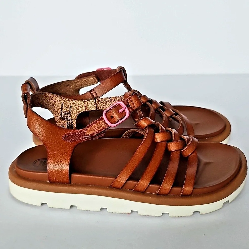 Toddler Girls Gladiator Sandals Brown sz 11 Wonder Nation 1855
